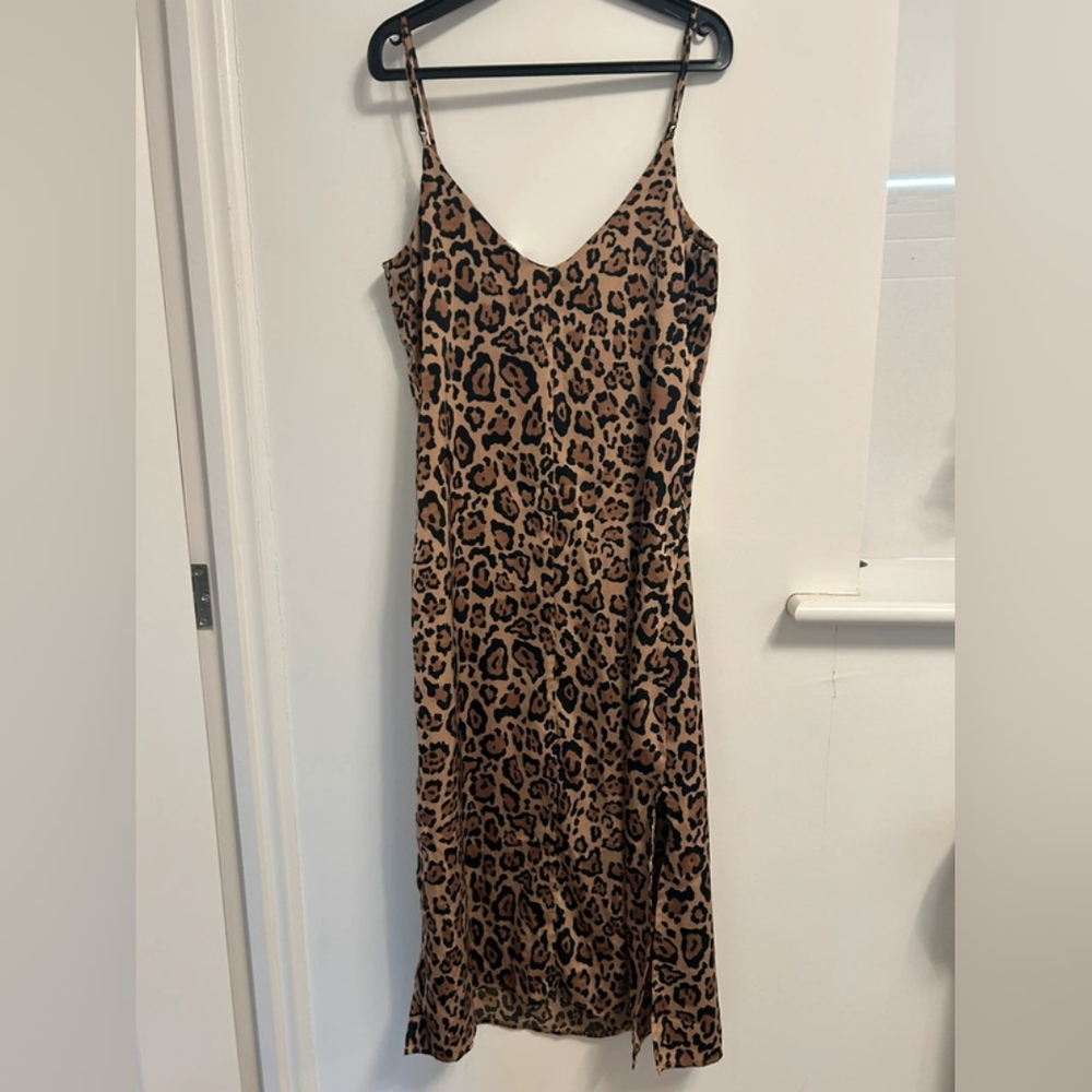 Leopard Print Slip Dress